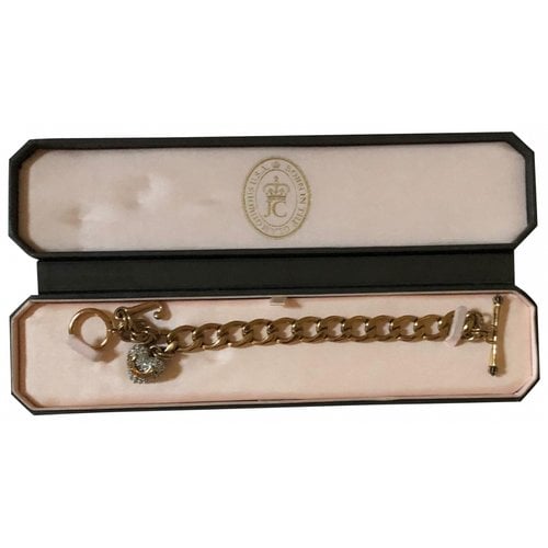 Pre-owned Juicy Couture Crystal Bracelet In Gold