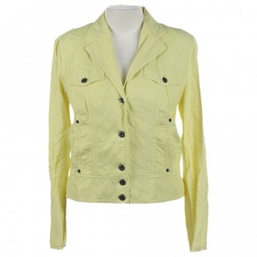Pre-owned Marc Cain Linen Coat In Yellow