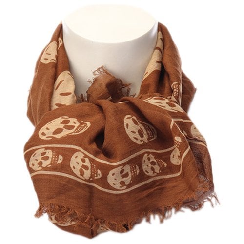 Pre-owned Alexander Mcqueen Stole In Brown