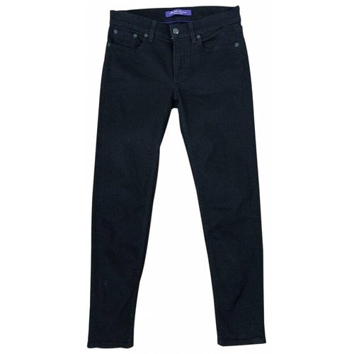 Pre-owned Ralph Lauren Purple Label Slim Jeans In Black