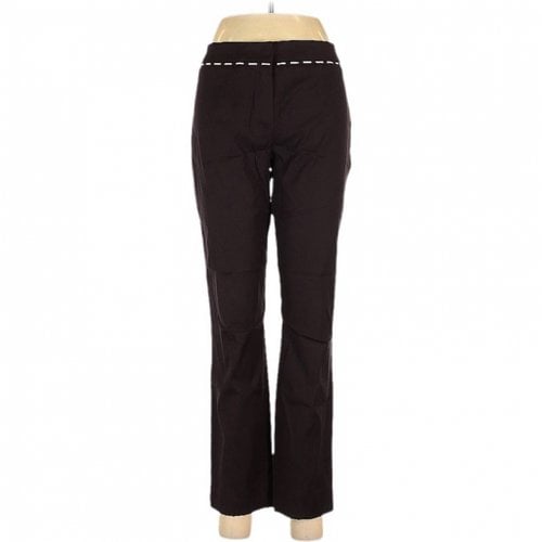 Pre-owned Escada Trousers In Brown
