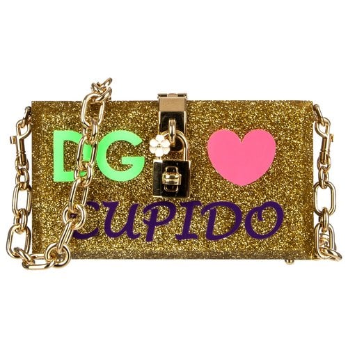 Pre-owned Dolce & Gabbana Dolce Box Handbag In Gold
