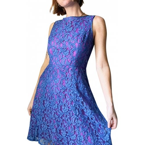 Pre-owned Adrianna Papell Lace Dress In Blue