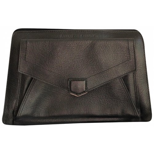 Pre-owned Proenza Schouler Leather Clutch Bag In Black