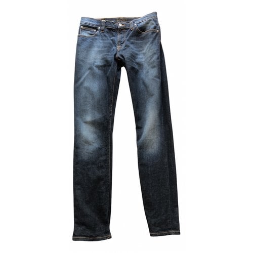 Pre-owned Nudie Jeans Straight Jeans In Navy