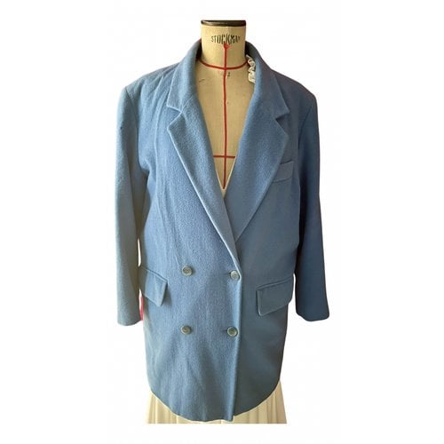 Pre-owned Gerard Darel Cashmere Coat In Blue