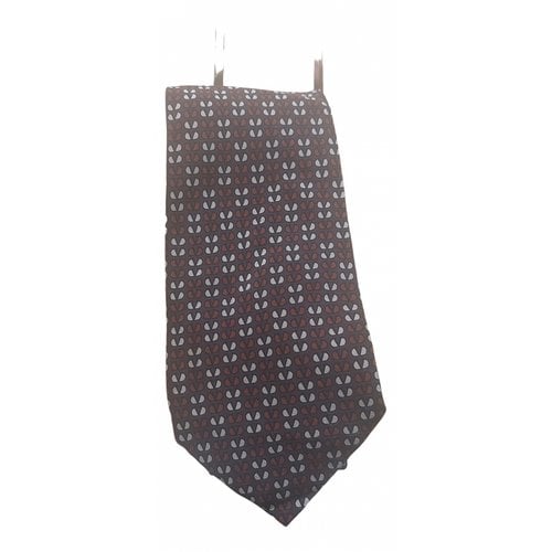 Pre-owned Valentino Garavani Silk Tie In Brown