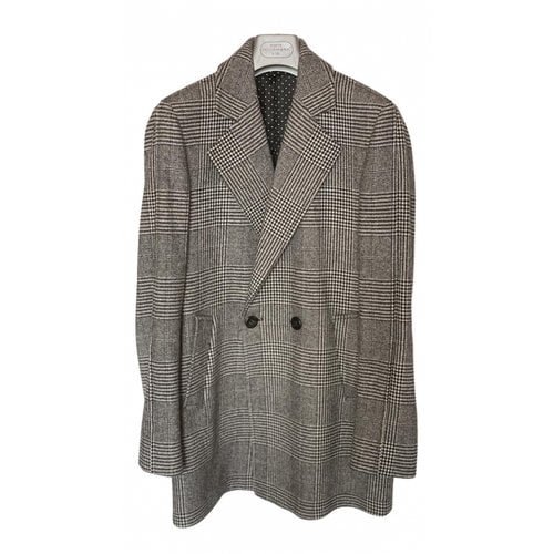 Pre-owned Daniele Alessandrini Wool Coat In Anthracite