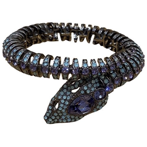Pre-owned Roberto Cavalli Crystal Bracelet In Turquoise