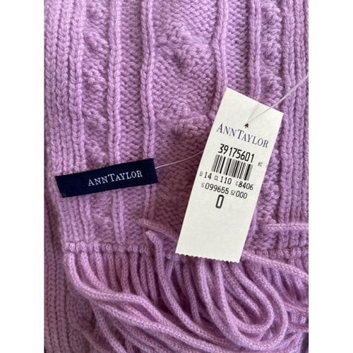 Pre-owned Ann Taylor Cashmere Scarf In Purple