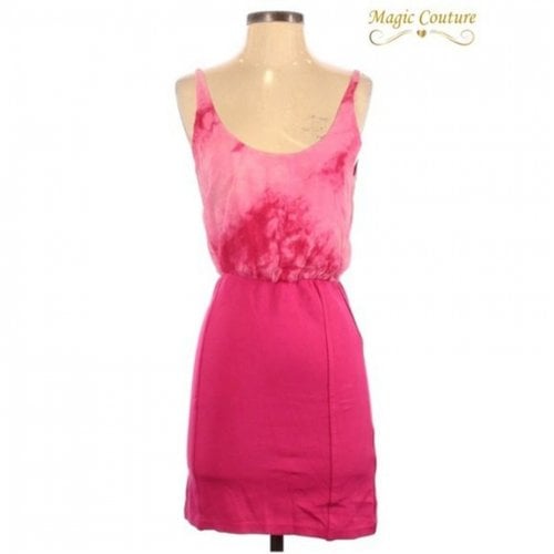 Pre-owned Alice And Olivia Silk Mini Dress In Pink