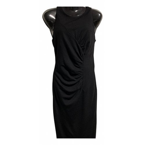 Pre-owned Gio' Guerreri Wool Mid-length Dress In Black