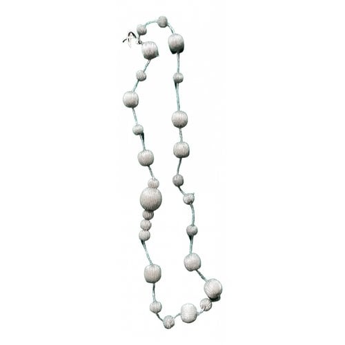 Pre-owned Christian Lacroix Crystal Necklace In Silver