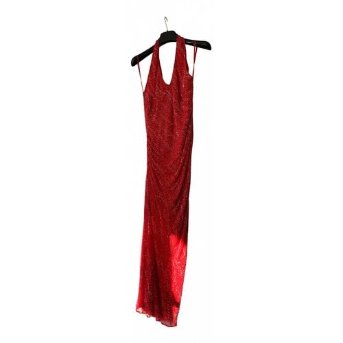 Pre-owned Pronovias Glitter Dress In Red