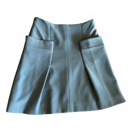 Pre-owned Chloé Wool Mini Skirt In Blue