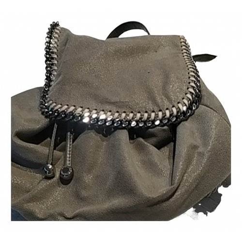 Pre-owned Stella Mccartney Falabella Go Vegan Leather Backpack In Grey