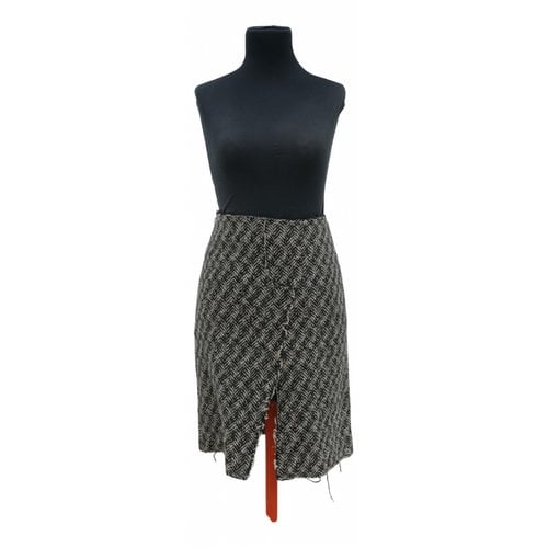 Pre-owned Isabel Marant Tweed Mid-length Skirt In Black