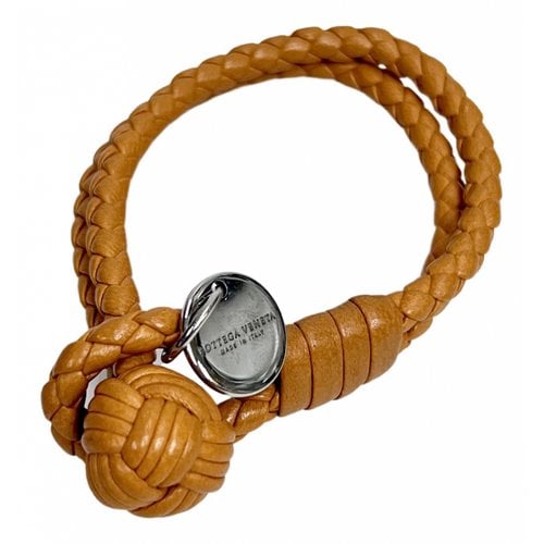 Pre-owned Bottega Veneta Leather Bracelet In Orange