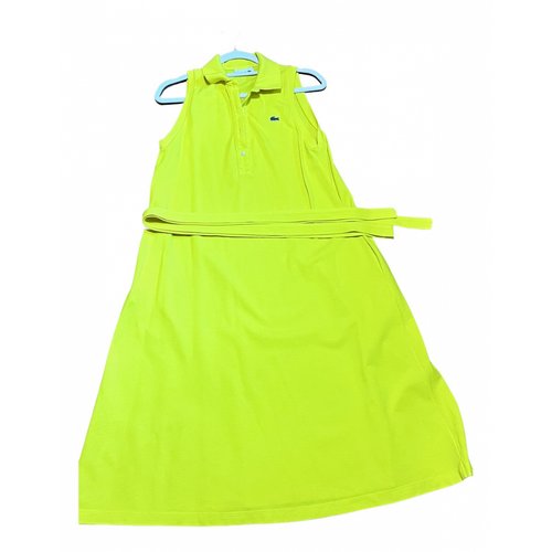 Pre-owned Lacoste Mid-length Dress In Yellow