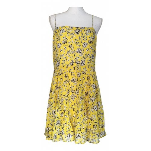 Pre-owned Alice And Olivia Silk Mini Dress In Yellow