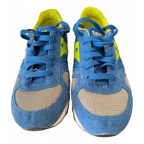 Pre-owned Saucony Trainers In Blue