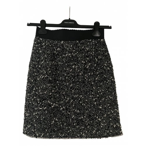 Pre-owned Dolce & Gabbana Wool Mid-length Skirt In Navy