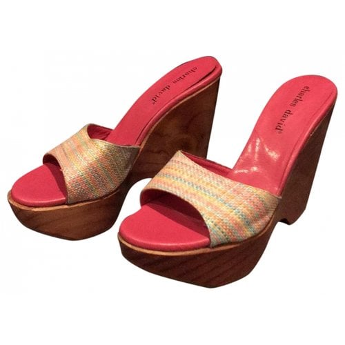 Pre-owned Charles David Tweed Sandals In Other