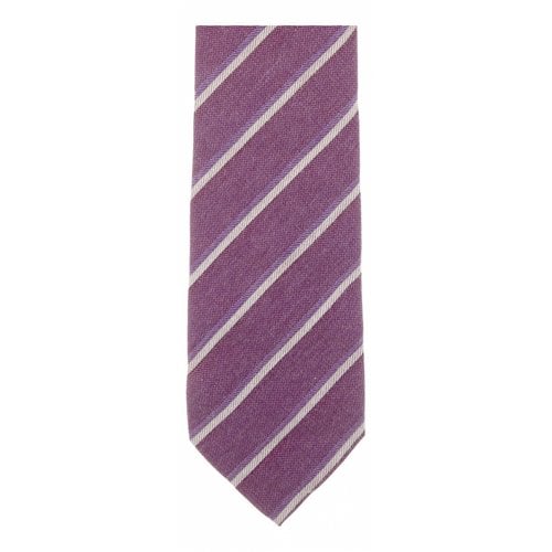 Pre-owned Burberry Tie In Purple