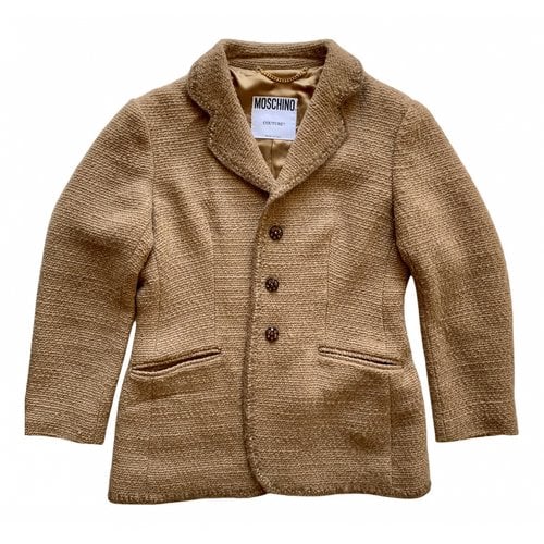 Pre-owned Moschino Wool Suit Jacket In Camel