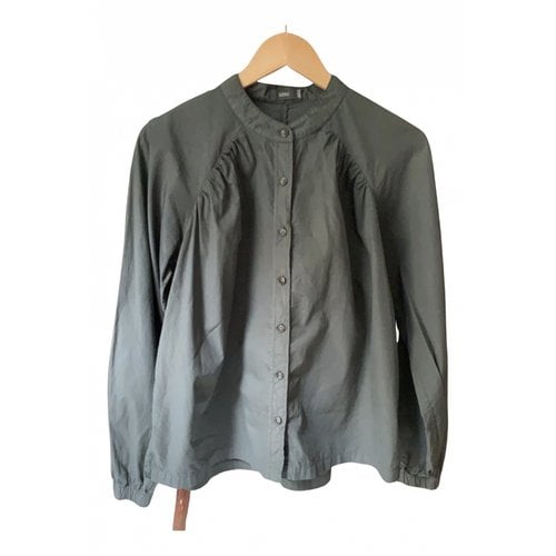Pre-owned Closed Blouse In Green