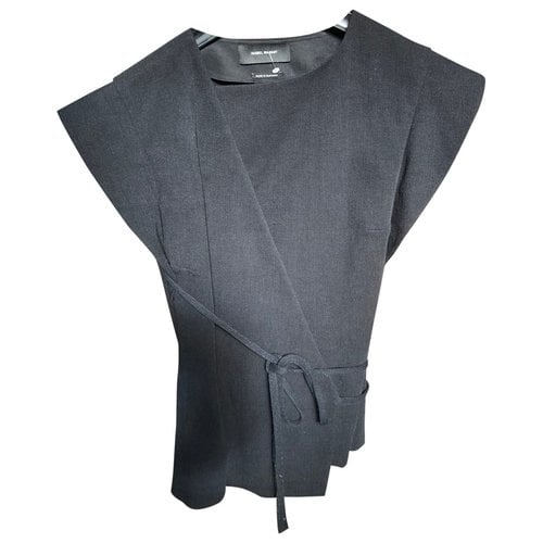 Pre-owned Isabel Marant Linen Vest In Black