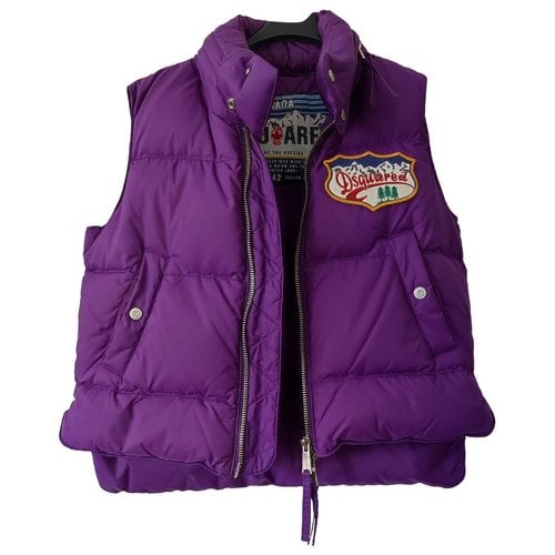 Pre-owned Dsquared2 Puffer In Purple