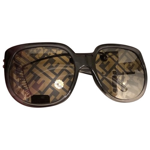 Pre-owned Fendi Oversized Sunglasses In Grey