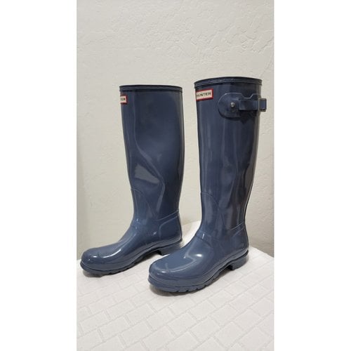 Pre-owned Hunter Boots In Blue