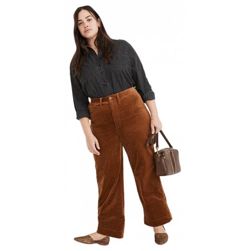 Pre-owned Madewell Large Pants In Brown