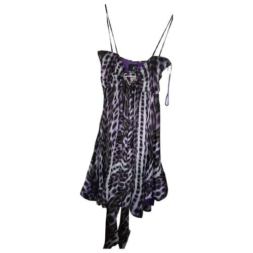 Pre-owned Just Cavalli Silk Mid-length Dress In Multicolour