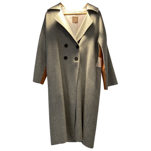Pre-owned Rejina Pyo Wool Coat In Grey