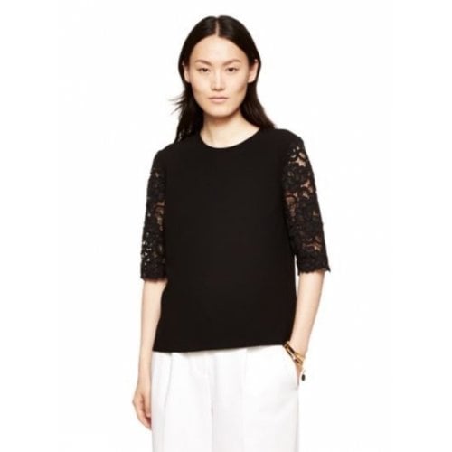 Pre-owned Kate Spade Lace Blouse In Black