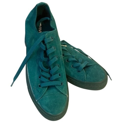 Pre-owned Converse Low Trainers In Green