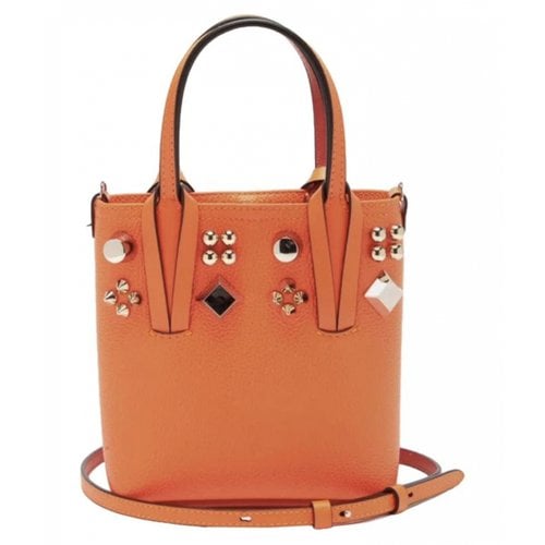 Pre-owned Christian Louboutin Leather Tote In Orange