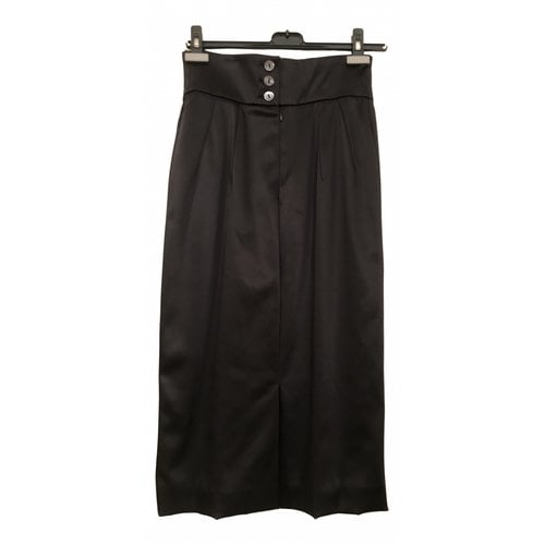 Pre-owned Dolce & Gabbana Silk Mid-length Skirt In Black