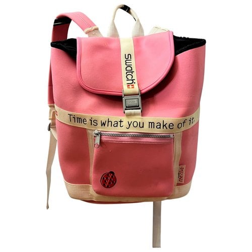 Pre-owned Swatch Backpack In Pink