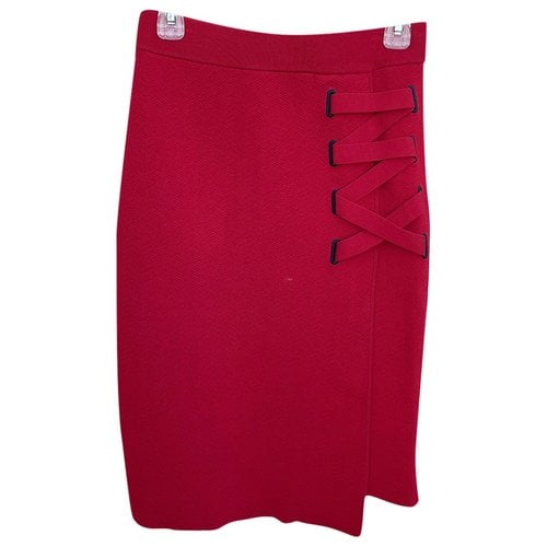 Pre-owned Jonathan Simkhai Mid-length Skirt In Red