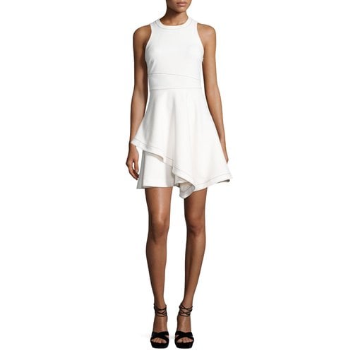 Pre-owned Cinq À Sept Mini Dress In White