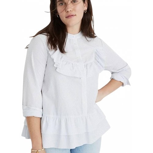 Pre-owned Madewell Blouse In Blue