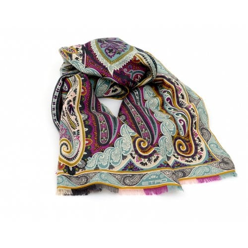 Pre-owned Etro Wool Scarf In Multicolour