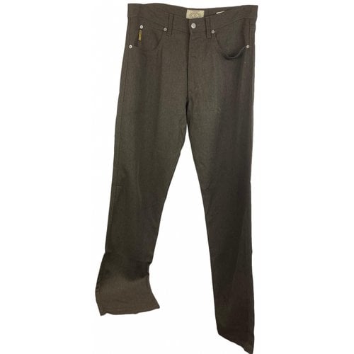 Pre-owned Giorgio Armani Straight Pants In Brown
