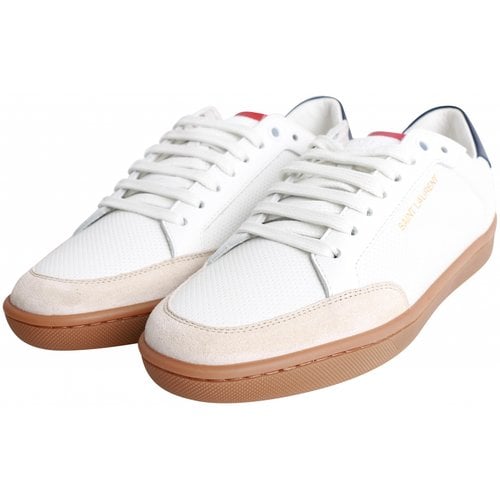 Pre-owned Saint Laurent Leather Trainers In White