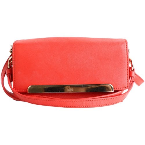 Pre-owned Christian Louboutin Leather Crossbody Bag In Red