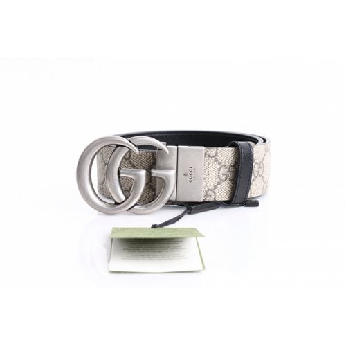 Pre-owned Gucci Cloth Belt In Silver